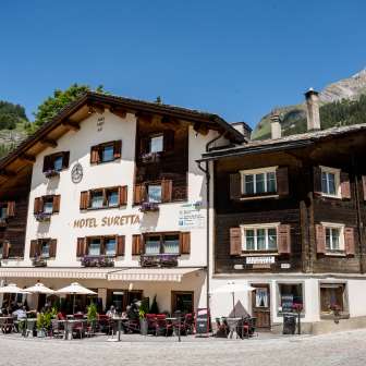 The Hotel Suretta in Splügen