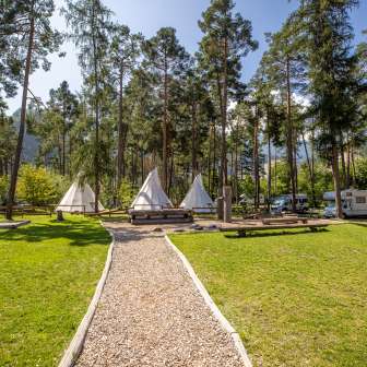 Tipis for rent from TCS Camping Thusis Viamala