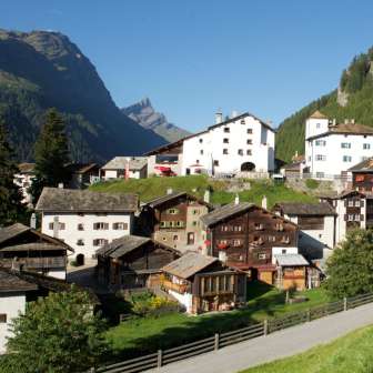 Splügen in summer