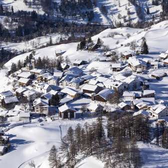 Feldis village in winter