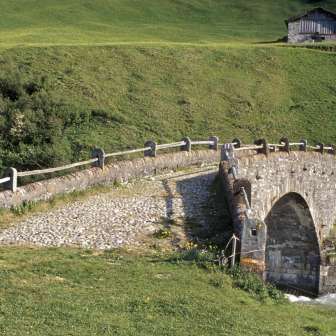 Lateral view of the old Hinterrhein land bridge