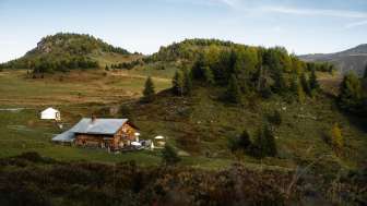 The Feldis ski hut in summer