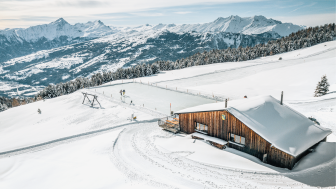 The Raguta Alp with natural ice field 