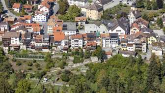 The old part of Thusis village The old part of Thusis village
