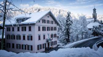 The Beverin restaurant in summer