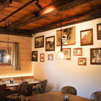 The restaurant of the Gasthaus Walserstuba