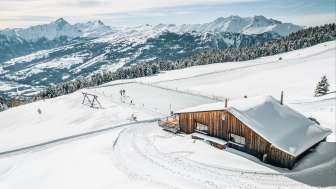 The Alp Raguta natural ice field on the Feldis plateau