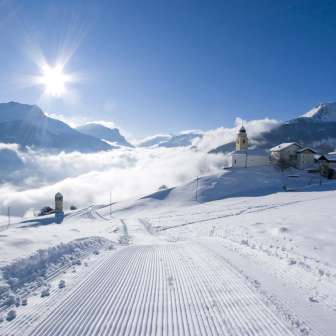 The toboggan run directly from the Muntsulej restaurant in Mathon