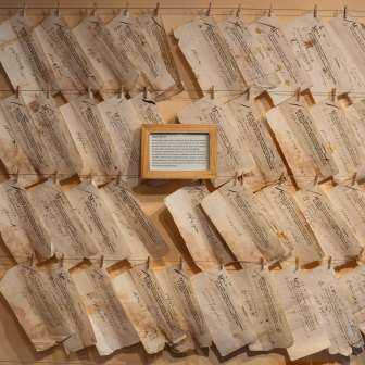 Old mule letters in the CasaStorica in Andeer