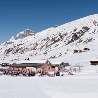 The ski hut in Avers-Juppa right next to the ski lift