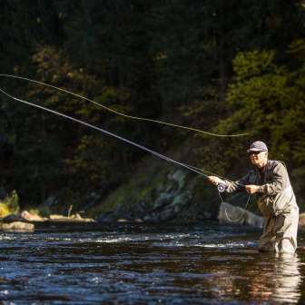 David Jedlicka Fly fishing in the Rheinwald