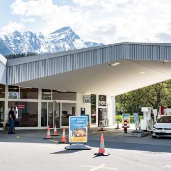 The Viamala service area in Thusis