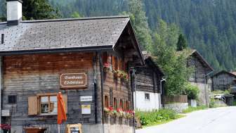 The Gasthaus Edelweiss in summer The Gasthaus Edelweiss in summer