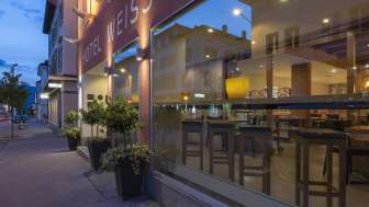 The Hotel Weiss Kreuz in Thusis