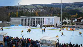 The new Kusteisbahn in Sils i.D. during the opening