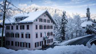 The Beverin restaurant in summer