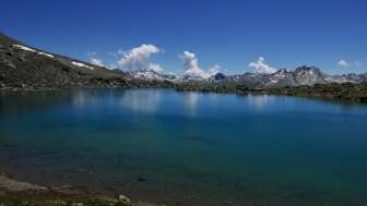 Band lakes in the Avers Band lakes in the Avers