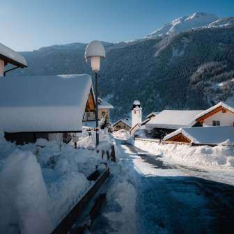 Pignia village in winter