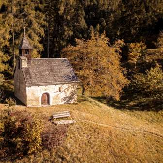 The chapel of St. Mary Magdalene in the fall