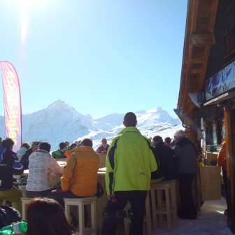 The view of the Piz Beverin from the Älplibar Sarn