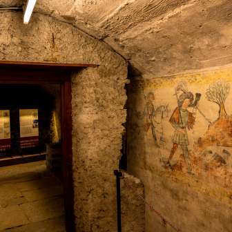 The original wall paintings in the Stoffelhaus are well preserved