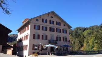 The Beverin restaurant in summer