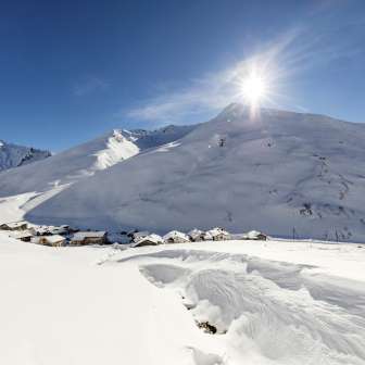 Avers Juf in winter