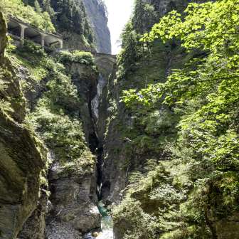 The Viamala Gorge with the historic Wildener Bridge