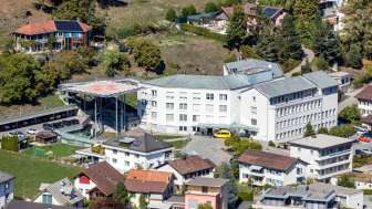 Thusis Hospital in summer