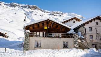 The Pension Edelweiss in Juf in winter