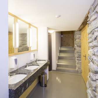 The Gasthaus Alpenrose in Juf in the Avers