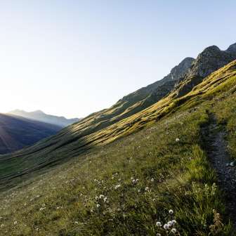 Avers Juf at sunset