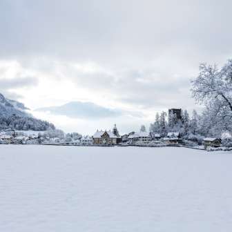Piping with Sins Castle in winter