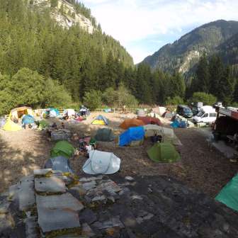 Bodhi Camping in the Magic Wood near Ausserferrera