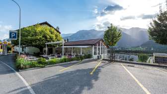 The Pizzeria Bernina in summer