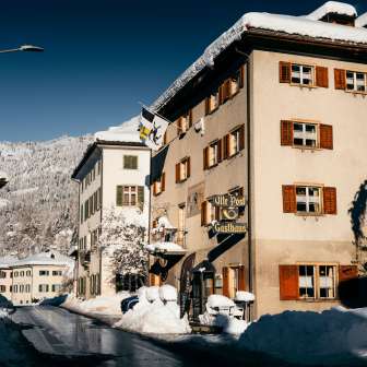 The Alte Post inn in winter