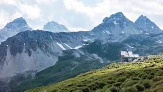The Cufercalhütte SAC in summer