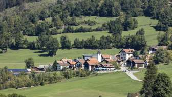 Pignia village in summer Pignia village in summer