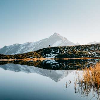 Lake Pascuminer at Heinzenberg in the fall