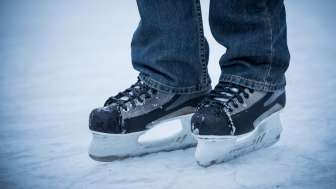 Skates on the ice