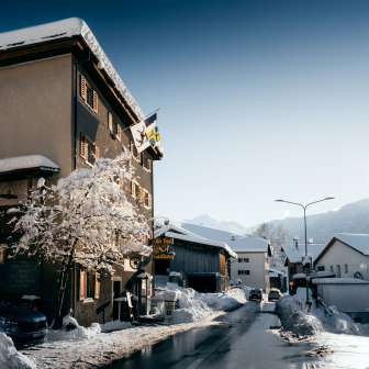 The Alte Post inn in winter