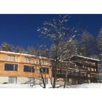 The Berghotel Sterna from the outside in winter