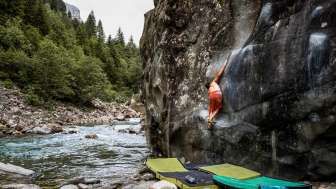 The legendary Magic Wood bouldering area near Ausserferrera