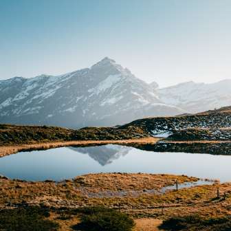 Lake Pascuminer at Heinzenberg in the fall