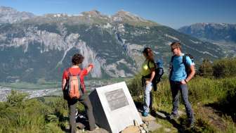 View of the Chur Rhine Valley and the Calanda massif