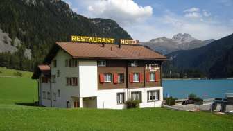 The Hotel Restaurant Seeblick in summer