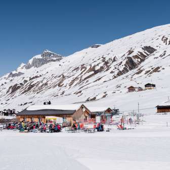 The ski hut in Avers-Juppa right next to the ski lift