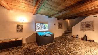 The interactive relief in Splügen