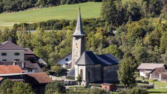 The church of St. Martin in Zillis-Reischen The church of St. Martin in Zillis-Reischen