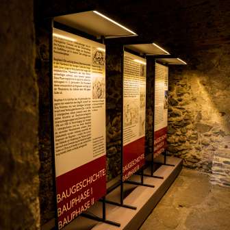 The information boards provide exciting facts about the history of the Stoffelhaus and Fürstenau
